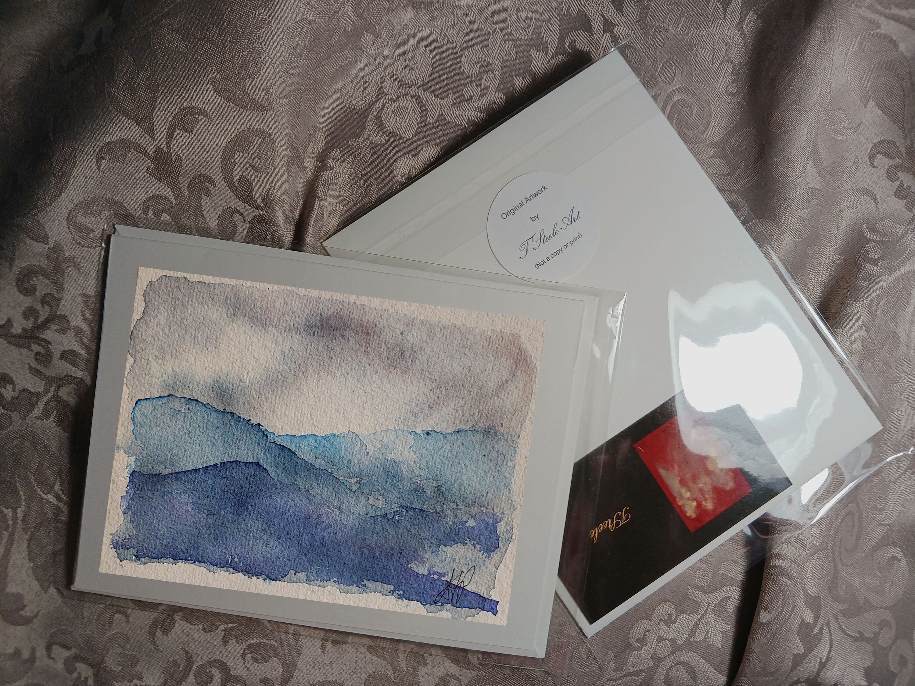Watercolor Rag Blue Ridge Watercolor on Rag Paper by T Steele Art - Etsy