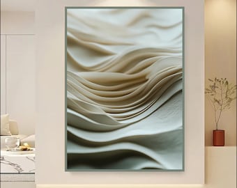 Neutral Abstract Wall Art Print, Beige Textured Landscape, Minimalist Wabi Sabi Decor, Japandi Wall Art, Digital Download (300 DPI)