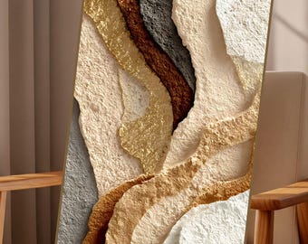 Textured Beige Abstract Wall Art Printable, Neutral Gold, Minimalist Decor, Modern Wall art  (Digital Download)