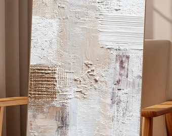 Beige Abstract Art Print, Plaster Textured Wall art, Scandinavian Modern Home Decor, Minimalist art (Digital Download)