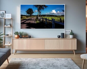 Samsung Frame TV Art 4K, Nature Wall Art, Countryside Landscape Farmhouse Decor, Scenic Field View TV Art (Digital Download)