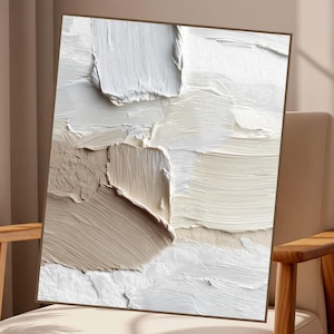 Textured Abstract Wall art Painting | Beige Cream Plaster Art, Modern Home Decor (Digital Download)