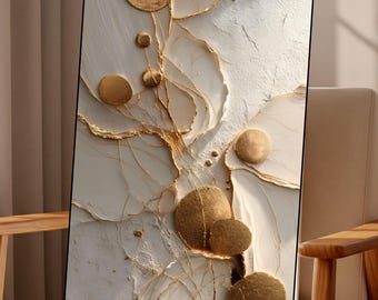 Gold Abstract Art, Textured Wall art, Beige Neutral Print, Modern Home Decor (Digital Download)