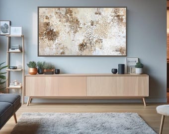 Neutral Textured Frame TV Art, Wabi Sabi Decor (4K Digital Download)