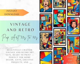 Retro Comic Woman Pop Art Print – Ben-Day Dot Vintage Decor (Digital Download)
