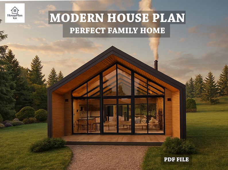 Scandinavian Style House Plan | Minimalist Cabin | Cozy Family Home ...