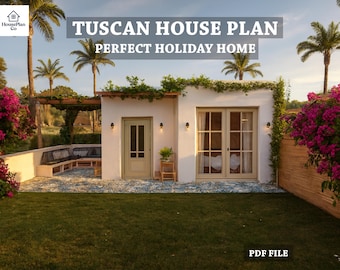 Toskanischer Landhaus Plan – kleines mediterranes Haus (PDF)
