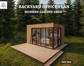 Backyard Office Plan | Modern Garden Studio PDF | Small Work Shed Design