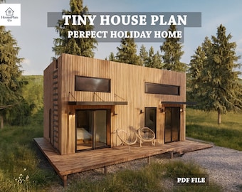 Kleines Haus Plan | Modernes Cabochon Design - Digital Download