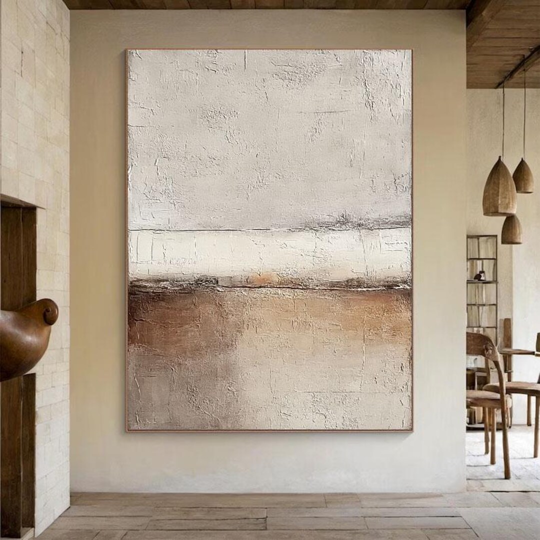 Abstract Oil Painting Large Canvas Wabi Sabi Modern Minimalist Decor ...