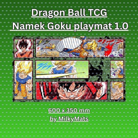 dragon ball super card game mat Dragon Ball Super TCG Playmat - Namek Goku | Card Game Mat 600x350mm