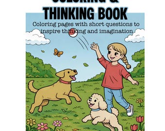 Coloring and Thinking Book for Kids,Pages with Simple Questions | Educational  for Preschool & Toddlers
