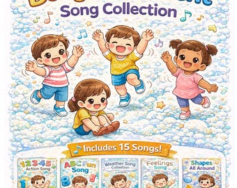 Kids Song Collection | 15 Action Songs for Kids | Preschool, Yoto Player  | Digital Download