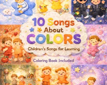 10 Songs About Colors | Yoto player, Learning Songs + Coloring Book  | Felt Style Preschool Bundle