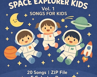 Space Explorer Kids Vol. 1 – 20 Songs for Preschool | Yoto Player song, Digital Download ZIP