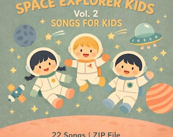 Space Explorer Kids Vol. 2 , 20 Songs, Yoto player songs ,  Toddlers & Preschool | Digital Download ZIP