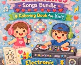 10 Valentine’s Songs Bundle for Kids,Yoto Player , Electronic Dance Music and Coloring Book