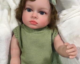20" Realistic Reborn Doll Lola: Soft Vinyl Full Body, Lifelike Girl Toddler, Gift Ready
