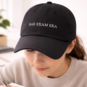 Bar exam hat law student gift, bar prep outfit cap, law school study hat, future lawyer gift, minimalist embroidered hat