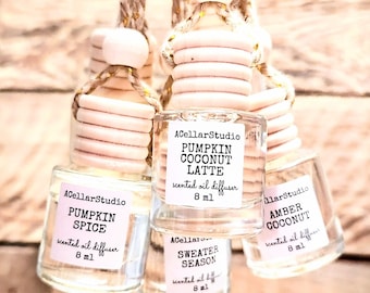 FALL Car Air Freshener, Car Oil Diffuser, Hanging Car Freshener, New Car Gift, Hanging Car Diffuser,Car Accessories,Car Freshies FALL SCENTS