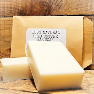 Pain au beurre de karité entièrement naturel, parfumé ou non, sans savon, sans colorant et respectueux de l&#39;environnement, sans plastique, cadeau idéal pour toutes les occasions ! 4 Peau sensible