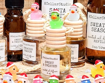 Christmas Duck Car Oil Diffuser: Glow in the Dark Car Freshener