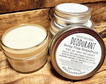 Natural Deodorant, Aluminum Free,Plastic/Baking Soda Free,Men's/Women's Full Body Cream/Balm Deodorant,Essential Oil Scented/Unscented,Vegan