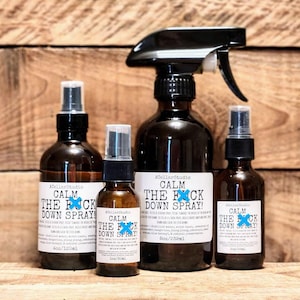 Calm the F*ck Down Spray, Aromatherapy Mist, Relax, Essential Oils, Calming Bedtime Pillow Spray, Room Spray, Glass Bottles