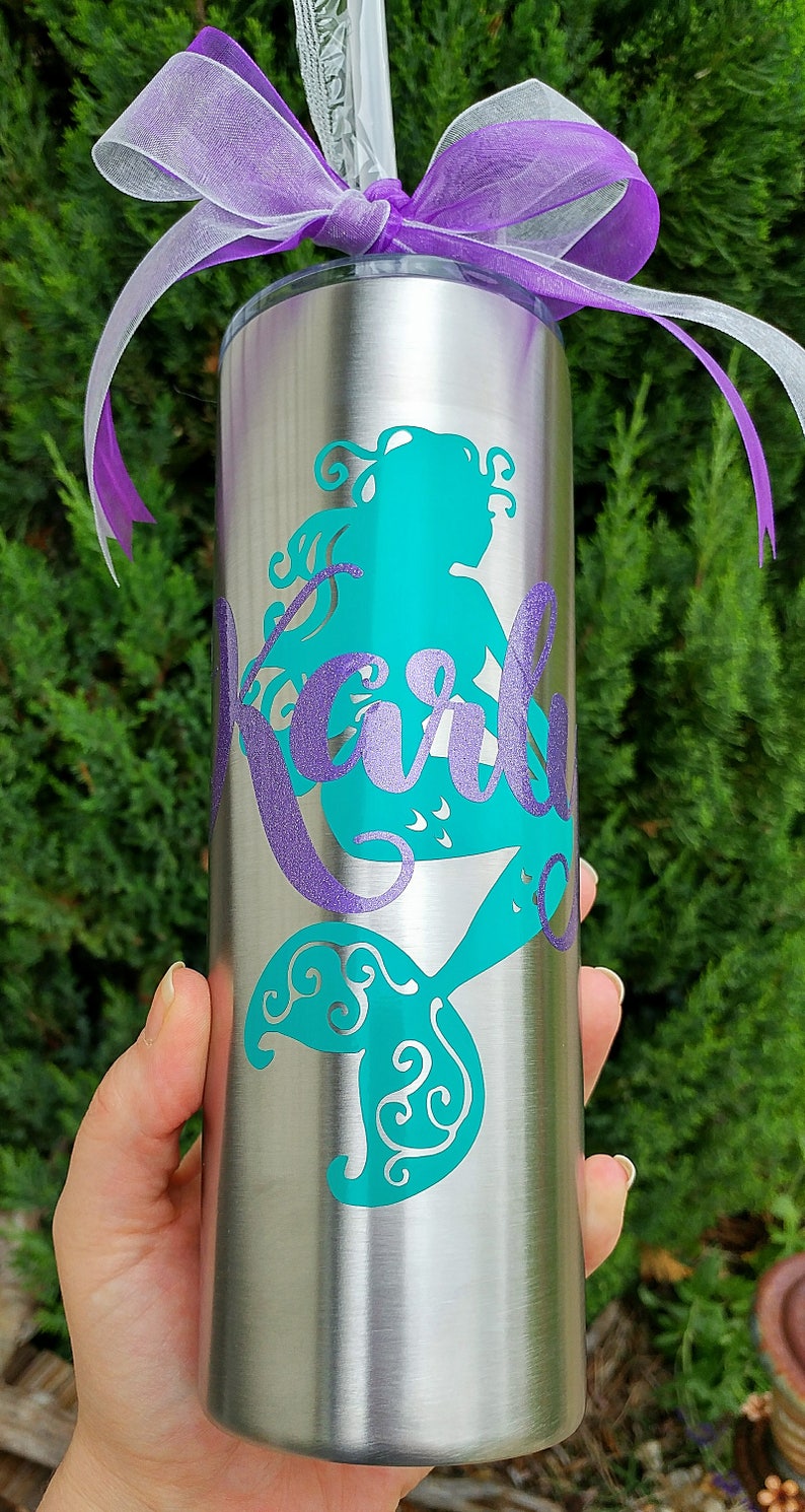 Mermaid Skinny Tumblerpersonalized Name/monogram20oz Etsy