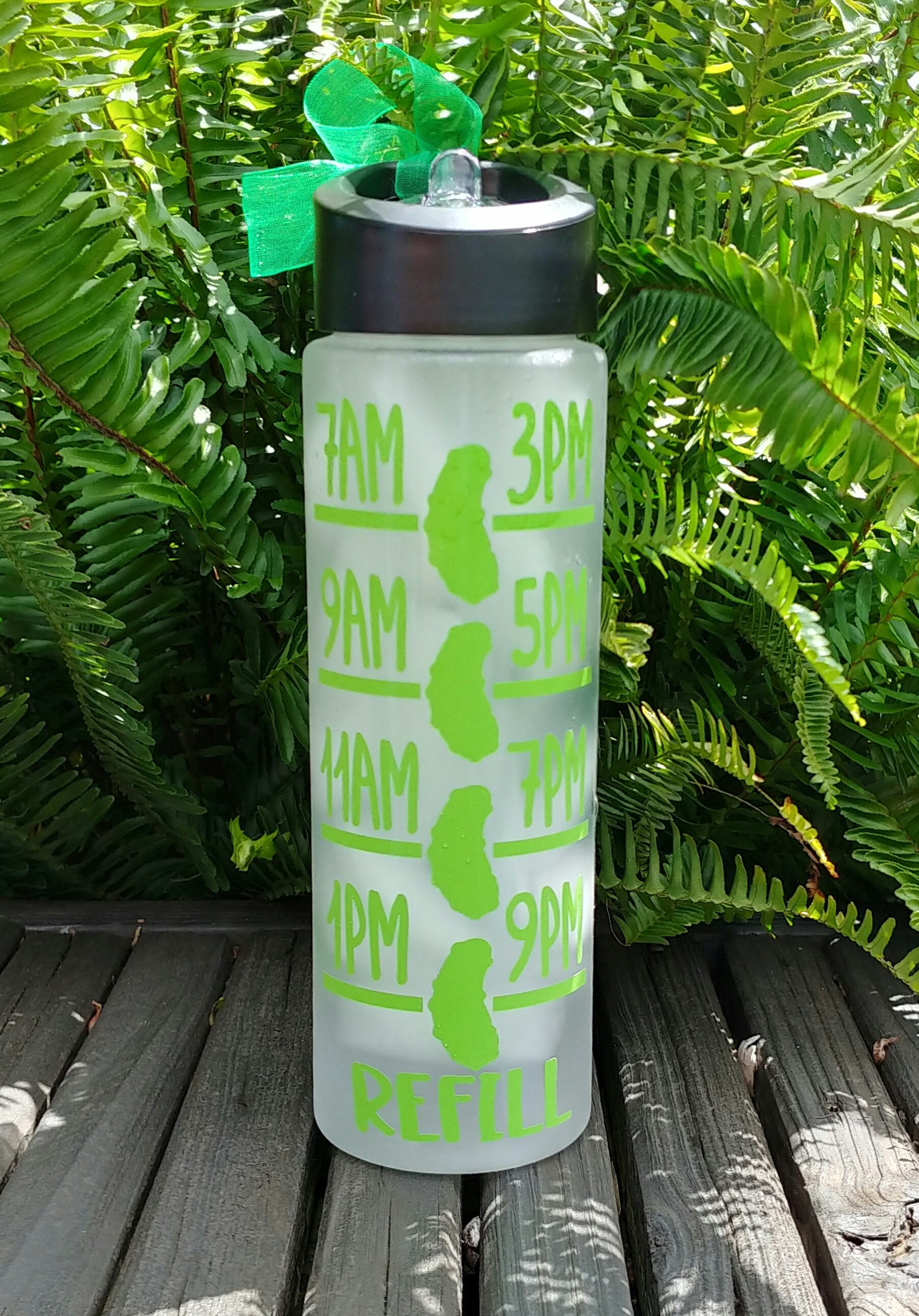 Dill Pickle Water Bottle/Motivational/24oz/Water Tracker/Water Etsy