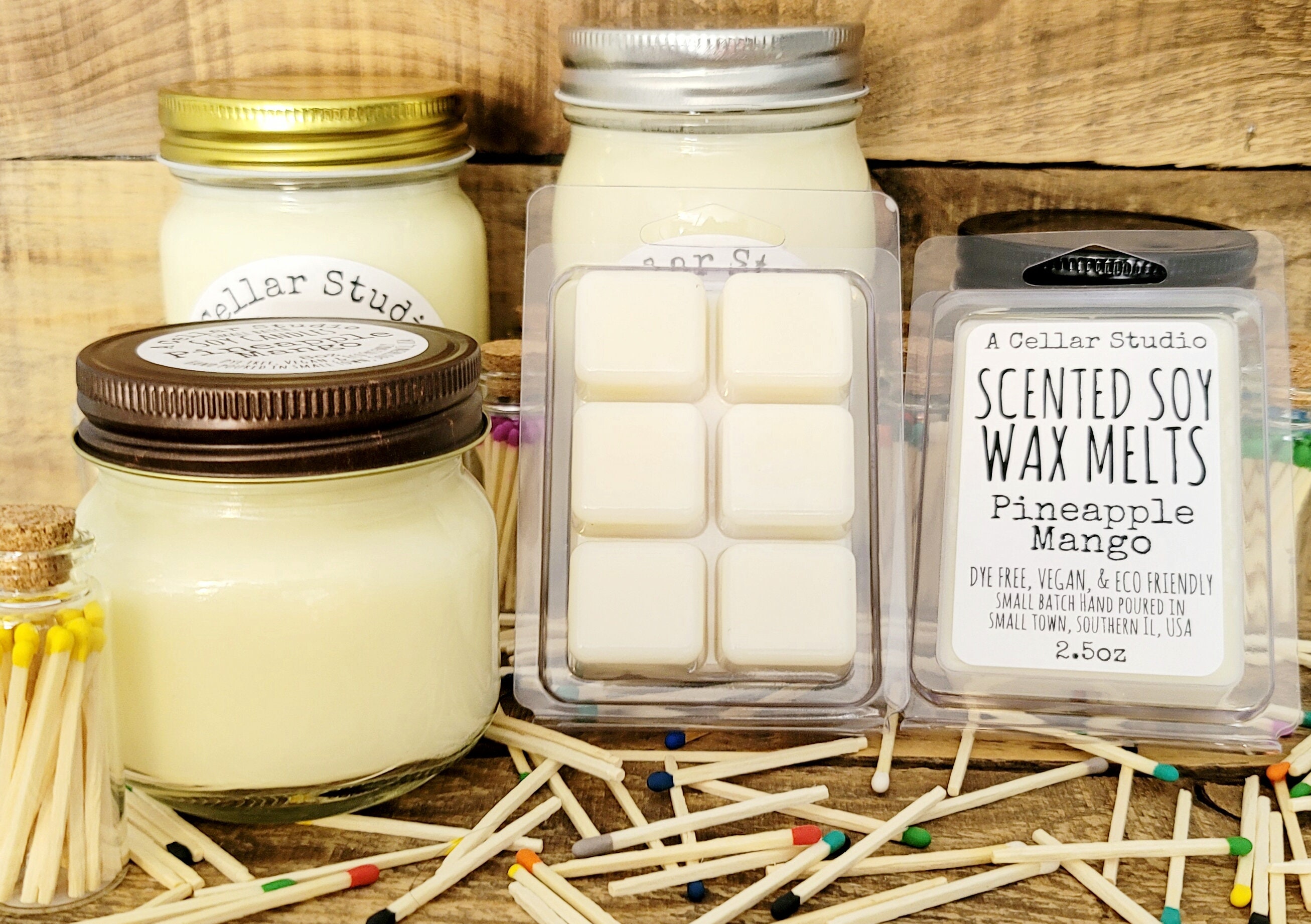 Soy Candles/Wax MeltsPINEAPPLE MANGOHand Poured Small Batch Etsy España