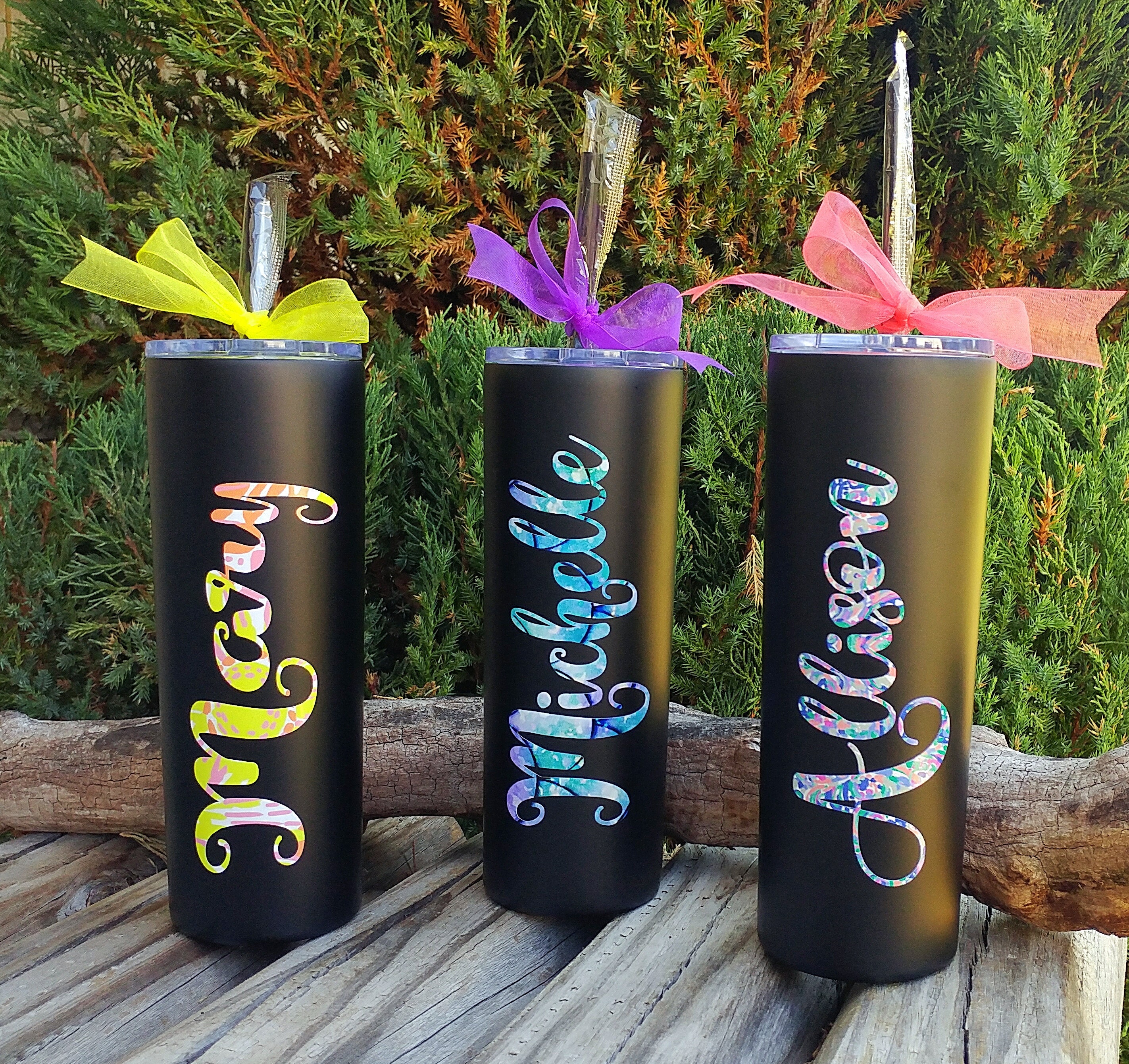 Download Set of 3 20 oz Skinny Tumbler-Personalized Name-Stainless ...