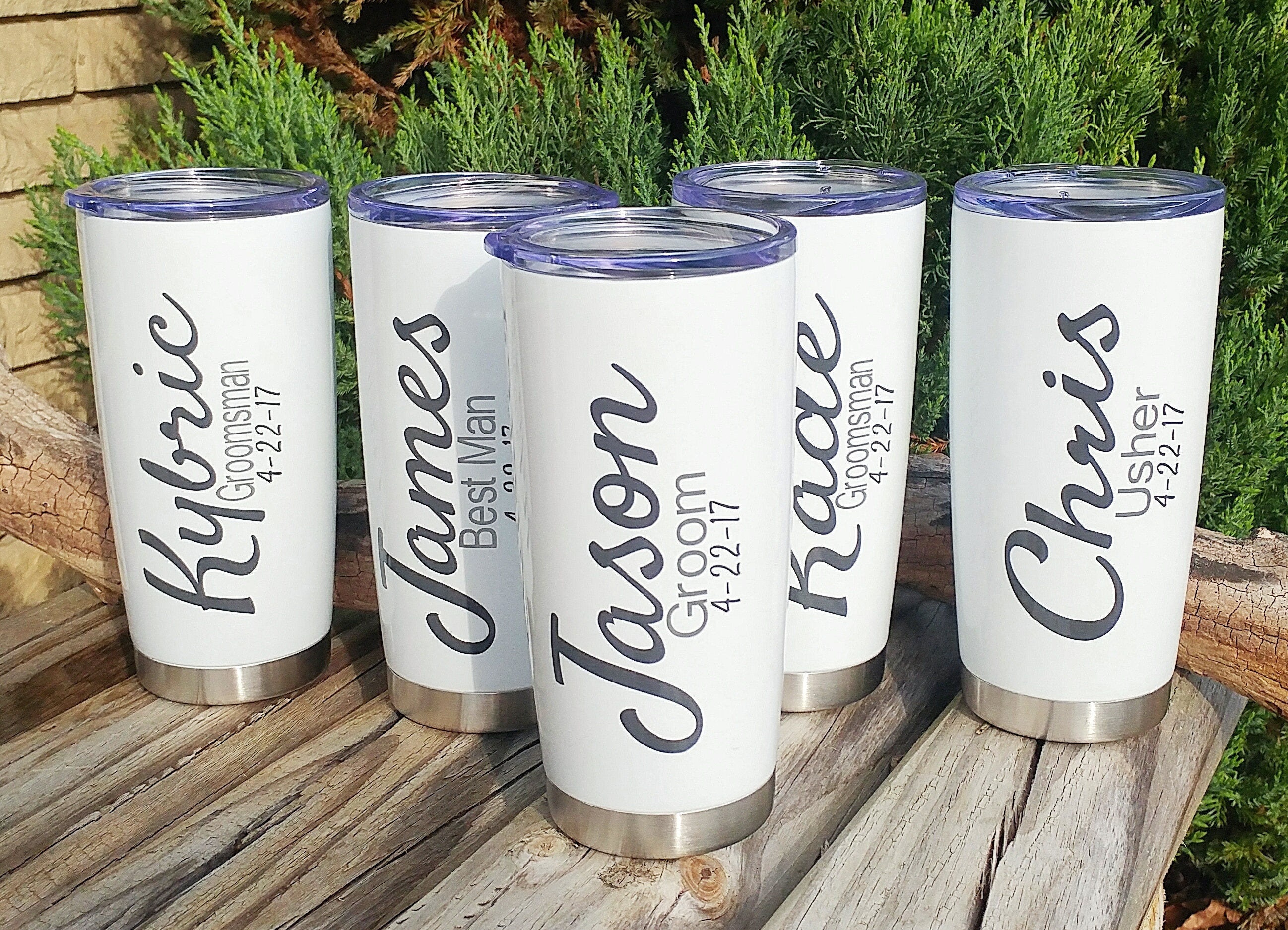 Set 7 Tumblerspersonalized Name20 Oz Stainless Etsy