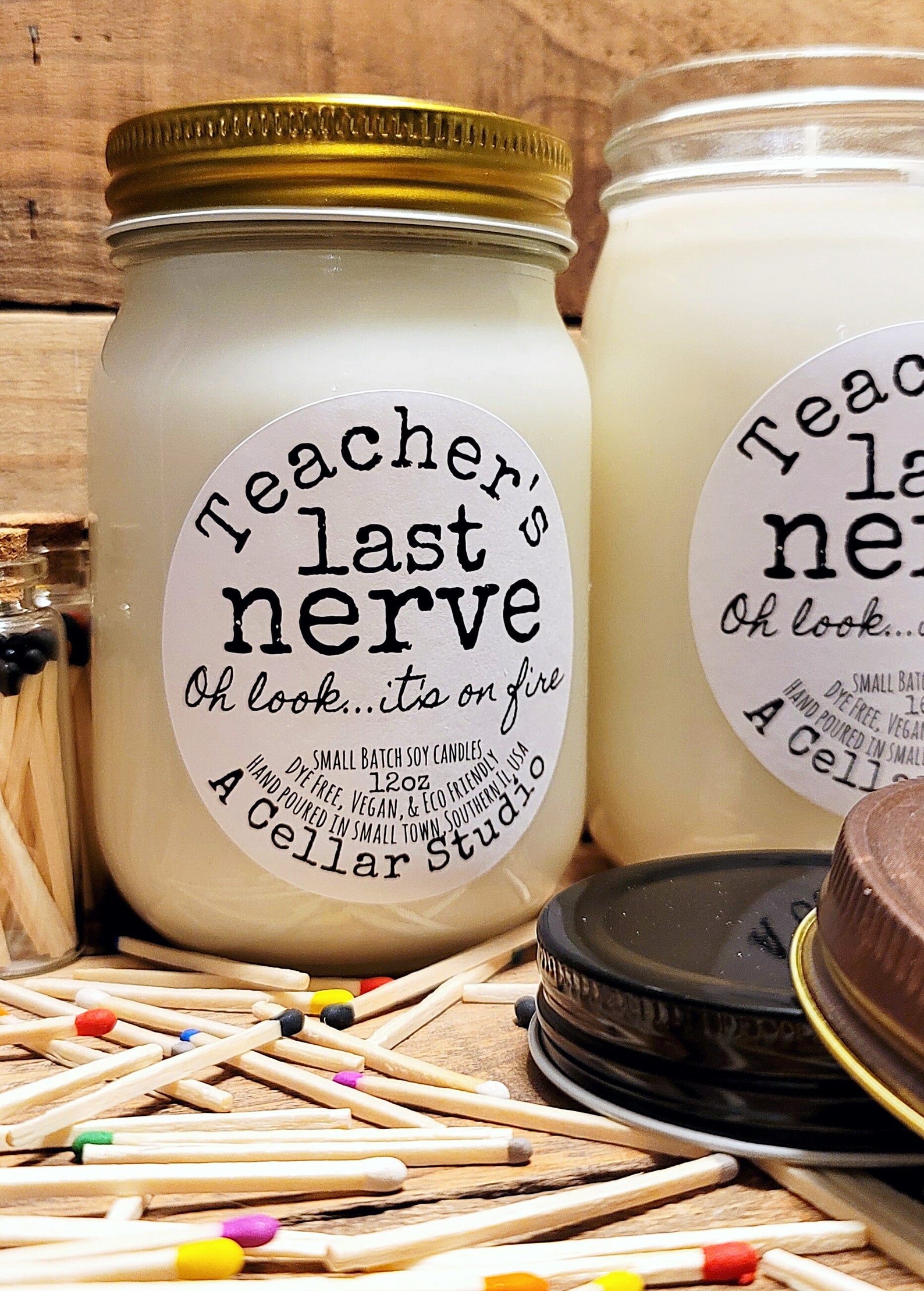 Funny Soy Candles Teacher's Last Nerve...Oh look Etsy