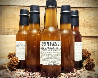 Sensual Message Oil, MINT CHOCOLATE CHIP, Natural Couples Massage,Safe to lick,Valentine&#39;s Day/Date Night