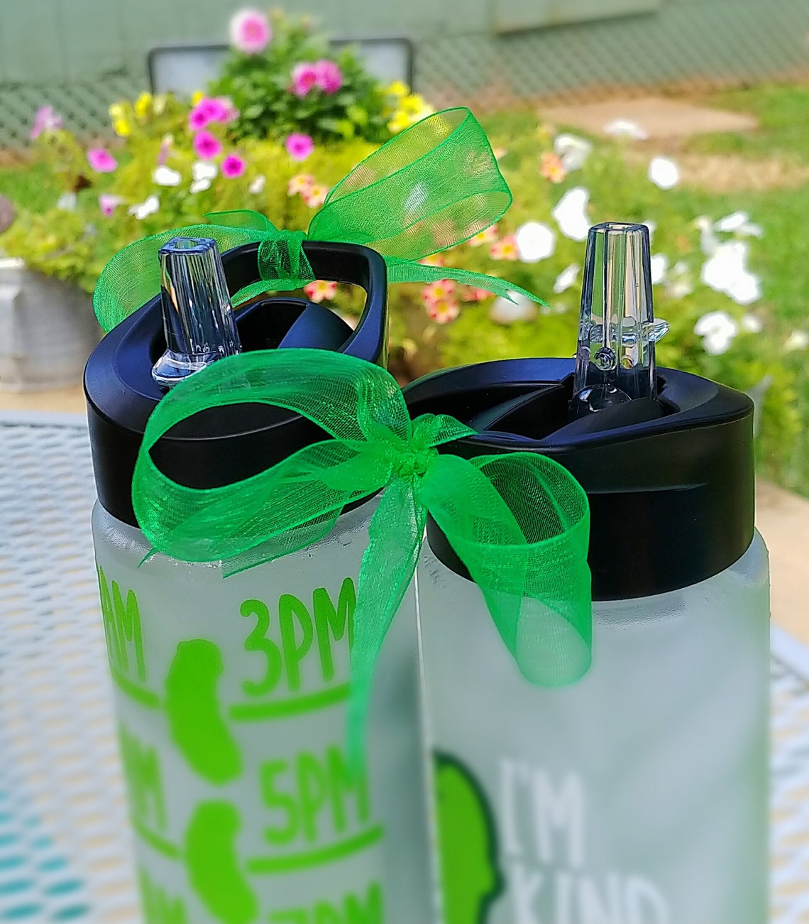 Dill Pickle Water Bottle/Motivational/24oz/Water Tracker/Water Etsy