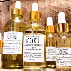 Body Oil, Scented Lightweight Dry Body Oil,After Shower Scented Oils, Perfume Oil,Natural Moisturizer For Dry Skincare, Spa Gift,Massage Oil