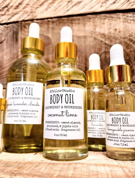 Body Oil, Scented Lightweight Dry Body Oil,After Shower Scented Oils, Perfume Oil,Natural Moisturizer For Dry Skincare, Spa Gift,Massage Oil