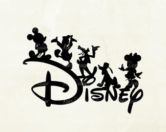 Mickey and Minnie Mouse SVG, Disneyland Font (Digital Download)