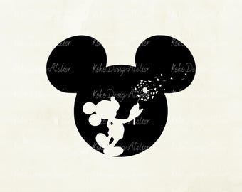 Mickey Svg, Mickey head svg, Mickey silhouette svg, Mouse svg, Vinyl Cutting File, Svg, Pdf, Jpg, Png, Ai Print Design File