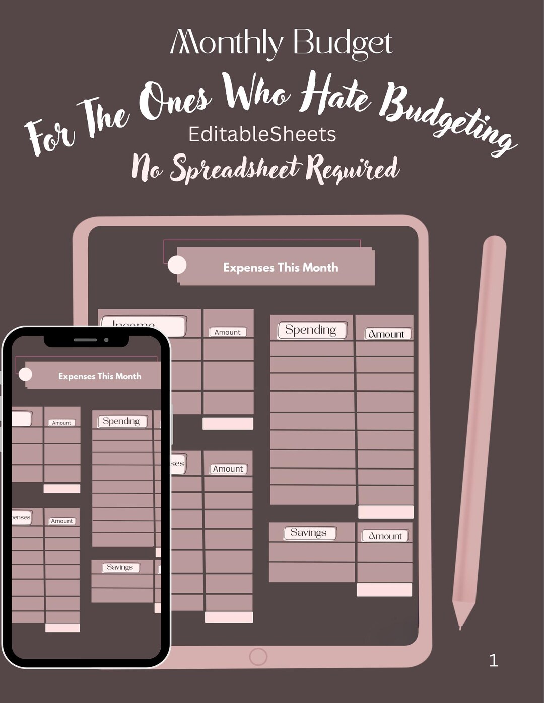Digital Budget.pdf Digital Budget Planner for People Who Hate Budgeting | Simple & Minimal ...
