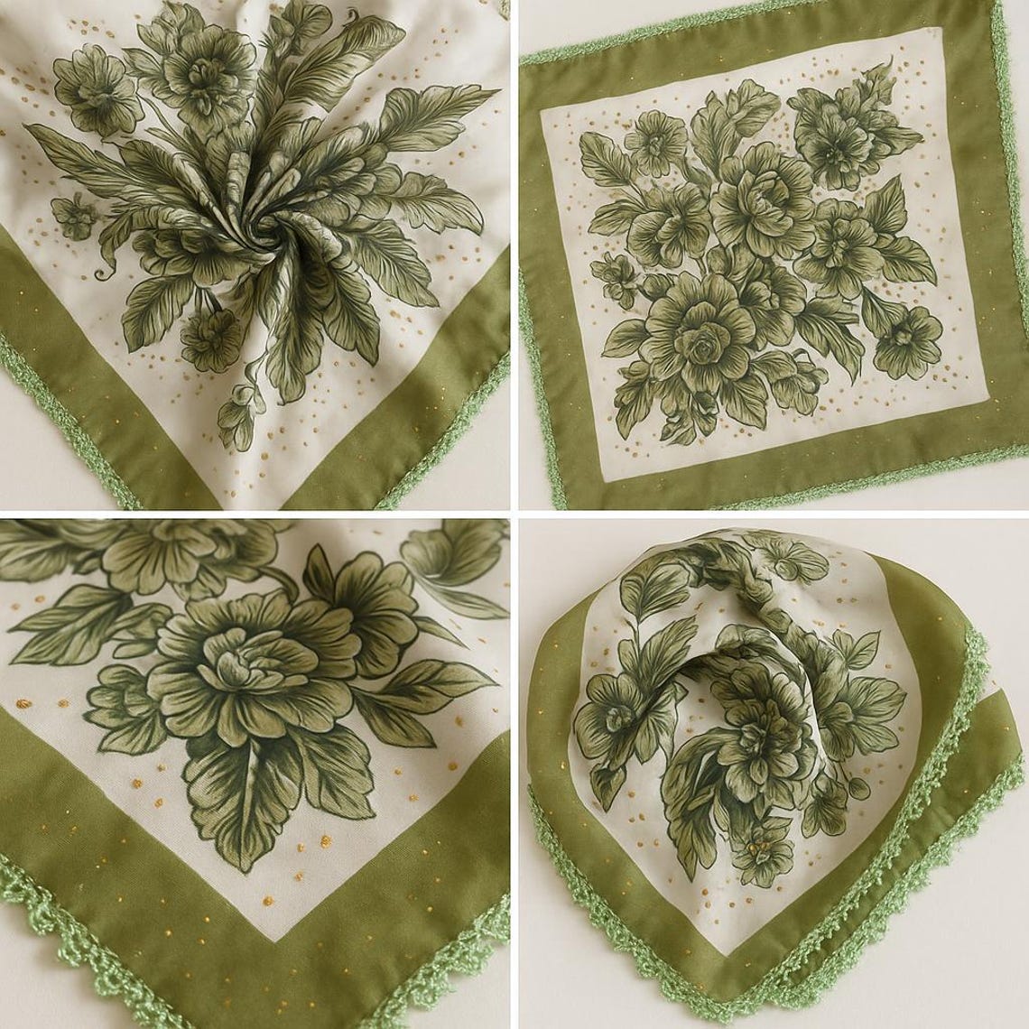 Handmade Oya Scarf With Needle Lace Turkish Cotton Head Scarf Floral Handmade Oya Scarf With Needle Lace Turkish Cotton Head Scarf Floral