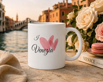 Venice Coffee Mug | I Love Venezia Mug | Custom Name Mug Gift | Italy Travel Mug | Cute Aesthetic Mug