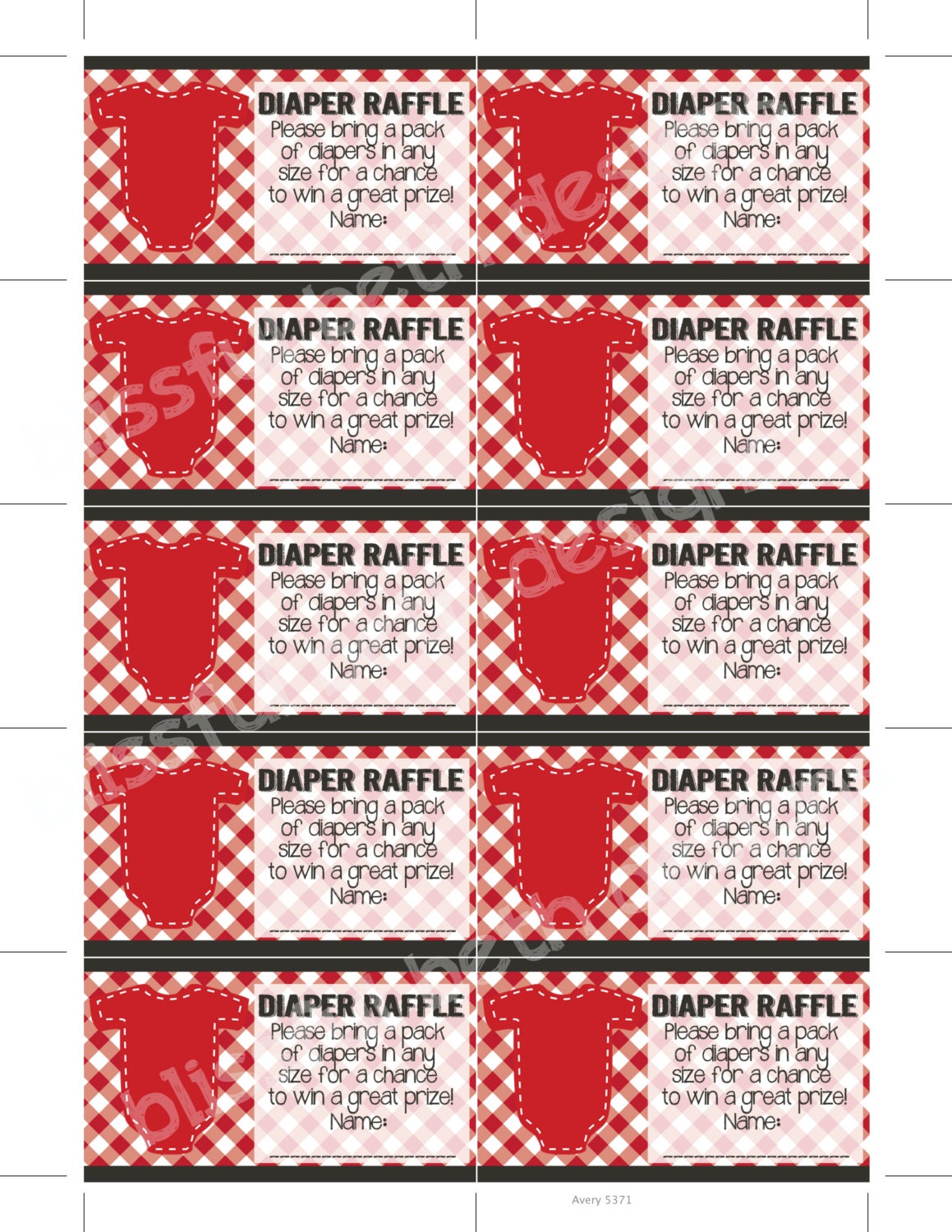 BABYQ DIAPER RAFFLE Babyq Diaper Raffle Ticket Diaper Etsy