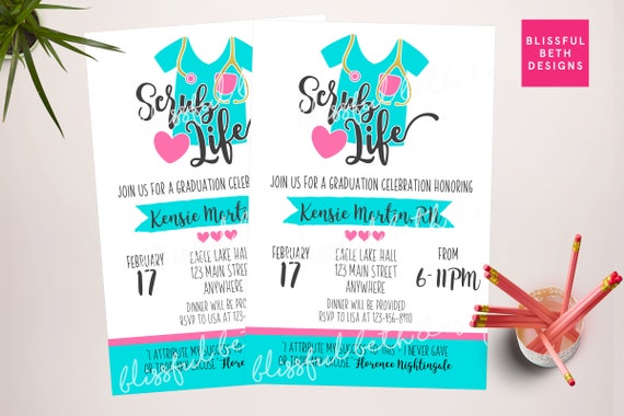 Invito Di Laurea Infermieristica Laurea Invito Infermiere Etsy