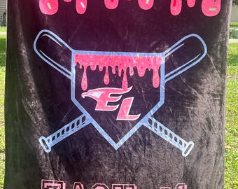 Customizable Baseball Ice Cream Drip Blanket
