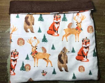 Hedgehog and Winter Friends: Hedgehog Guinea Ferret Rat Sugar Glider Snuggle Bag sleeping Bag Bonding Bag
