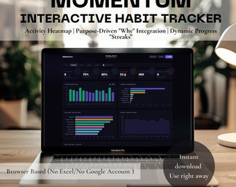 Momentum Habit Tracker – Private Digital Dashboard, Offline Goal Planner