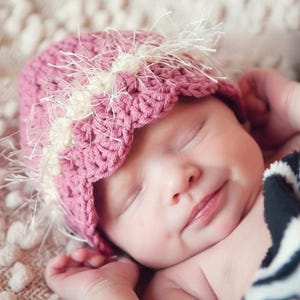 Baby Girl Fur Hat, Baby Photo Shoot Hat, Gift Boxed Welcome Baby Gift, Baby Hospital Hat,