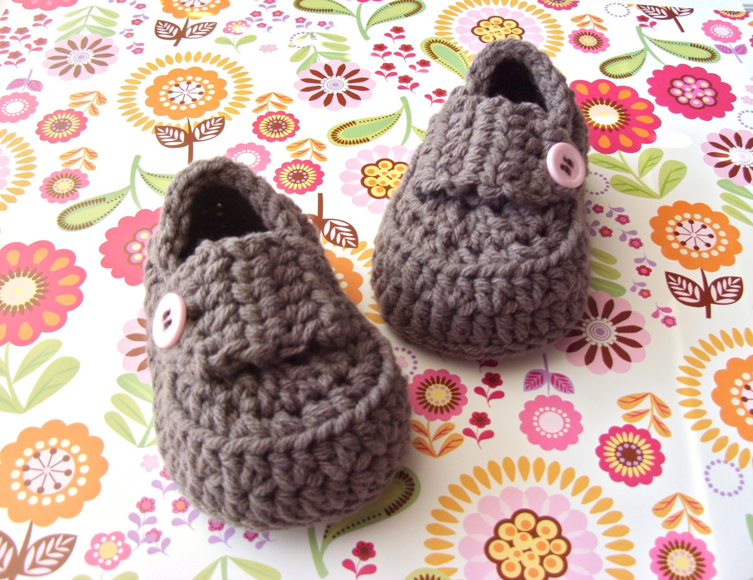 Baby Girl Booties Crochet Baby Shoes Modern Baby Booties - Etsy